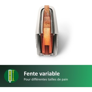 Grille-pain - PHILIPS - HD2692/90 - Collection Métal - 1 fente longue - 950W - Inox