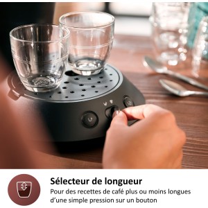 Cafetiere a dosette - PHILIPS - SENSEO - CSA210/61 - Original Plus - Noir intense