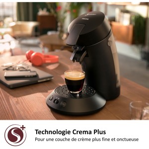 Cafetiere a dosette - PHILIPS - SENSEO - CSA210/61 - Original Plus - Noir intense