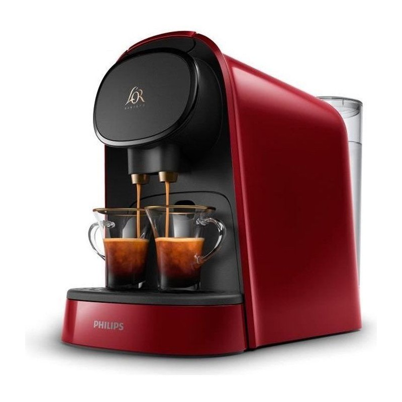 Coffee machine with double espresso capsules philips the gold barista lm8012/51 - red + 9 capsules