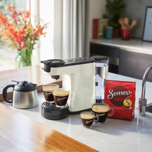 Cafetiere a dosette - PHILIPS - SENSEO - HD6592/05 - Switch 2-en-1 dosette & filtre - Blanc