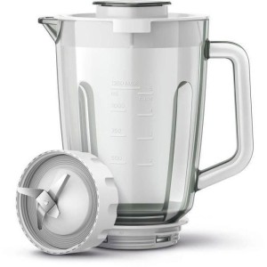 Blender mixeur - PHILIPS - HR2291/20 - Série 3000 avec hachoir - 600W - 2L - Blanc