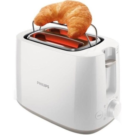 Grille-pain - PHILIPS - HD2581/00 - Toaster collection Daily - 2 fentes - 830W - Blanc