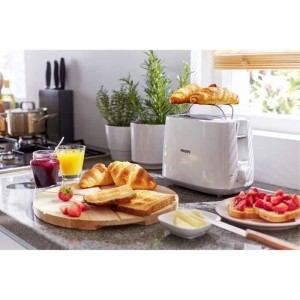 Grille-pain - PHILIPS - HD2581/00 - Toaster collection Daily - 2 fentes - 830W - Blanc