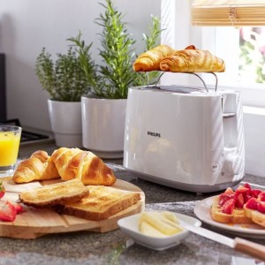 Grille-pain - PHILIPS - HD2581/00 - Toaster collection Daily - 2 fentes - 830W - Blanc