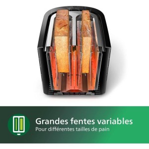 Grille-pain - PHILIPS - HD2581/90 - Collection Daily - 2 fentes - 830W - Noir