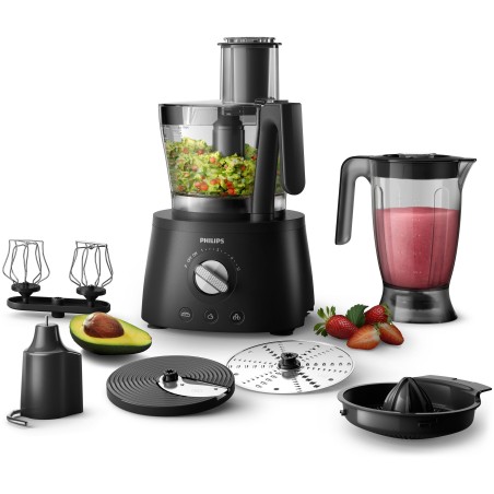 Robot de cuisine multifonction - PHILIPS - HR7776/90 - Série 7000 - 1300W - 12 vitesses - Noir
