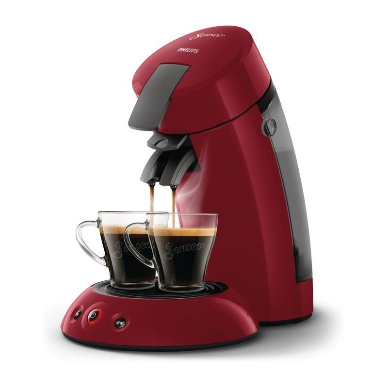 Philips HD6553/81 SENSEO ORIGINAL pod coffee machine, Aroma Booster, Crema Pus, 1 or 2 cups, Red