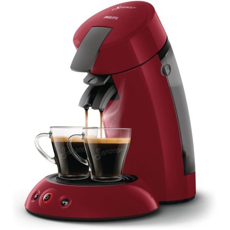 Philips HD6553/81 SENSEO ORIGINAL Kaffeepadmaschine, Aroma Booster, Crema Pus, 1 oder 2 Tassen, Rot