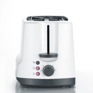 SEVERIN AT2234 Toaster, 2 lange Schlitze für 4 Scheiben: Toasten, Auftauen und Aufwärmen, Unterstützung für Gebäck, Selbstz