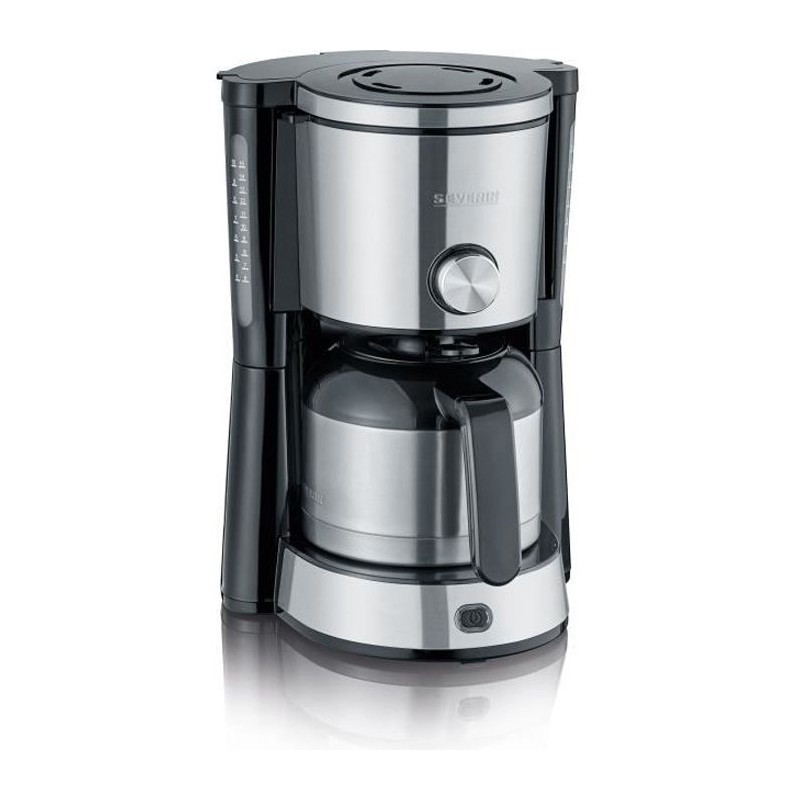 Cafetiere filtre isotherme SEVERIN KA4845 - 8 tasses - 1 L - 1 000 W - Sélecteur d'arôme - Inox/Noir