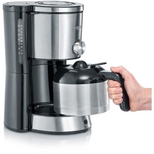 Cafetiere filtre isotherme SEVERIN KA4845 - 8 tasses - 1 L - 1 000 W - Sélecteur d'arôme - Inox/Noir