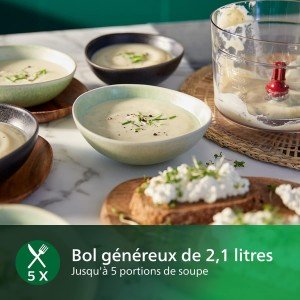 Philips HR7510 / 10 compact food processor 800 W black