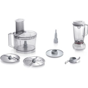 Robot multifonctions BOSCH MultiTalent3 - Blanc - 800 W - 2 vitesses et pulse - Bol mélangeur 2,3 L - Bol mixeur 1 L - 2 disque