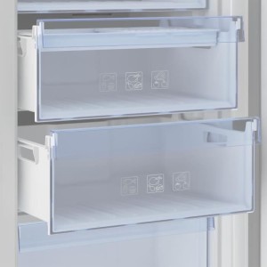 Gefrierschrank - BEKO b100 Serie - RFNE290L41WN - Klasse E - 256 L - 5 Schubladen - 59,5 x 70 x 171,4 cm - Weiß