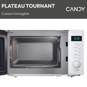 Micro-ondes Candy Idea CMWA20SDLW 700W Digital 20L Blanc - Fonction Décongélation - 5 Niveaux de Puissance - 8 Menus Automatiq