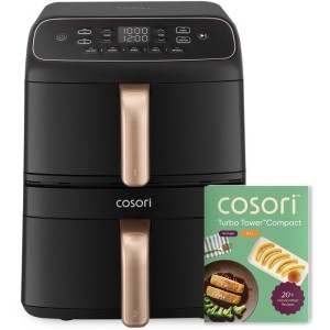 Friteuse sans huile COSORI - Turbo Tower™ Compact - Capacité 8,6 L - 2 cuves - 5 programmes - 2630W - Noir
