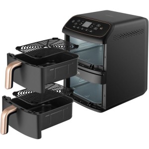 Friteuse sans huile COSORI - Turbo Tower™ Compact - Capacité 8,6 L - 2 cuves - 5 programmes - 2630W - Noir