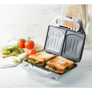 Appareil a croque-monsieur DOMO - DO9267C - Plaques XXL - Revetement anti-adhésif - 900W
