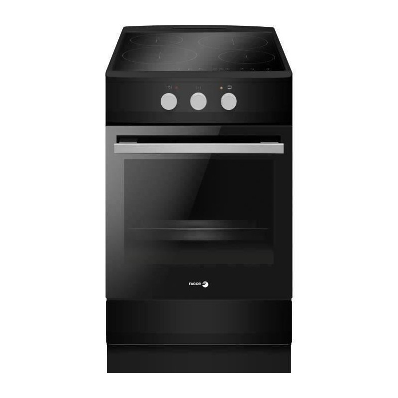 Cuisiniere induction - FAGOR-FACI203N - 4 foyers - 65 L - 3 500 W - 50 x 60 cm - Noir