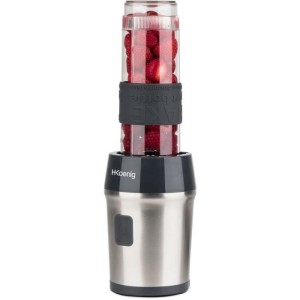 Mini blender - H.KoeNIG - SMOO9 - 300 W - 570 ml - Noir - 2 gourdes incluses - Sans BPA