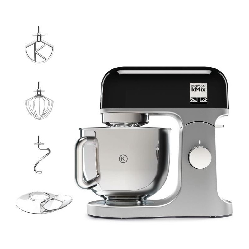 Robot pâtissier Kenwood kMix KMX750BK - bol 5 litres - 6 vitesses - 3 accessoires - noir