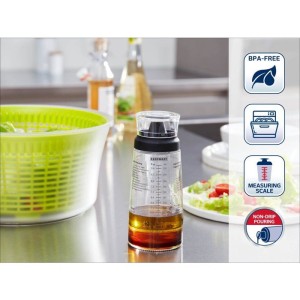 LEIFHEIT Gewürzstreuer 3195 Leifheit graduierter Dressingstreuer 300 ml mit tropffreiem Ausguss ideal für s