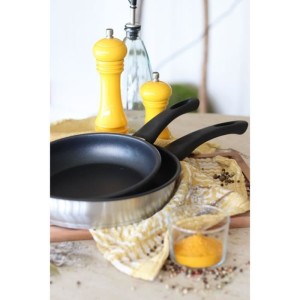 Bratpfanne - MENASTYL - 6020247 - Edelstahl - 28 cm - Für alle Herdarten geeignet, auch Induktion