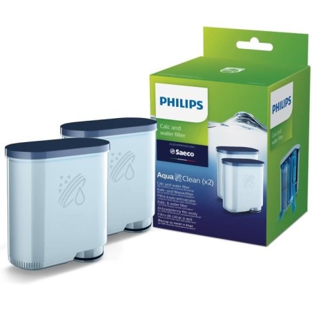 Filtre machine a café - PHILIPS - CA6903/20 - filtre eau et calcaire aquaclean compatible cafetieres Philips & Saeco - x2 (6 mo