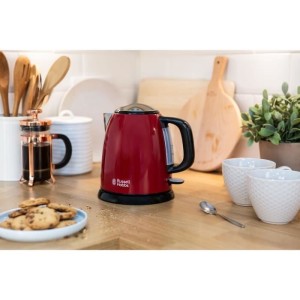 Russell Hobbs 24992-70 Compact kettle Colors Plus Capacity 1 L Removable Washable Anti-Large Filter-Red