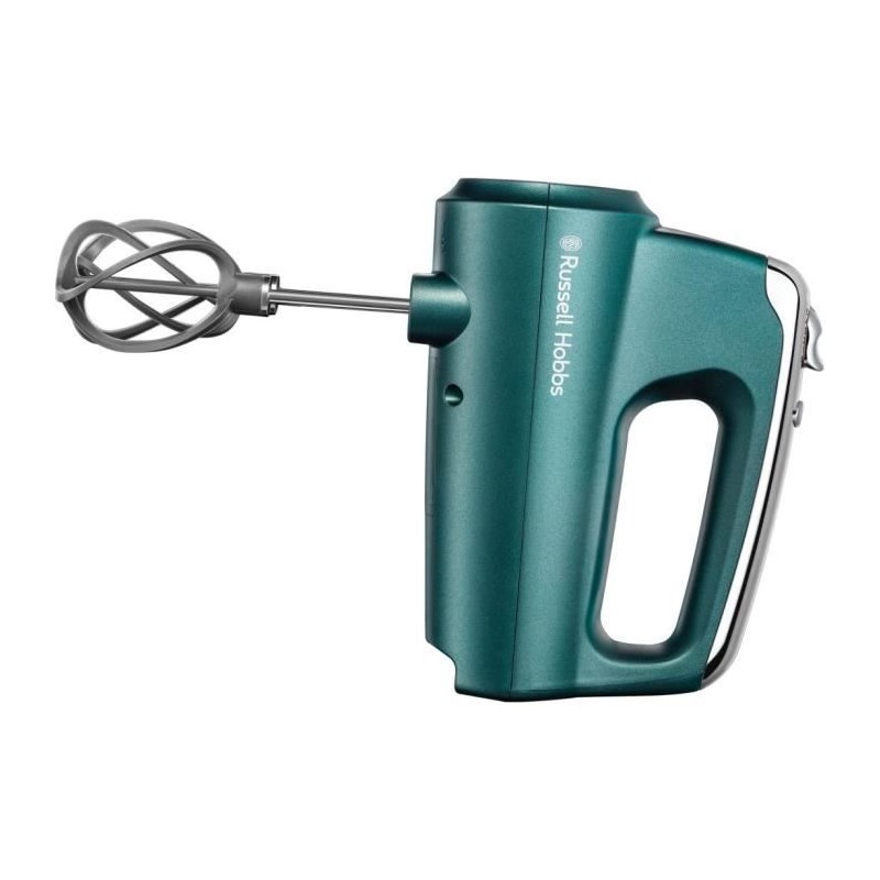 Batteur Mixeur Swirl - Russell Hobbs - 5 Vitesses - Fonction Turbo - Pétrin - Fouets - Turquoise