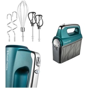 Russell Hobbs 25891-56 Wirbelmischer, 5 Geschwindigkeiten, Turbofunktion, 1 Paar Propeller, Kneter, Schneebesenmischer - Türkis