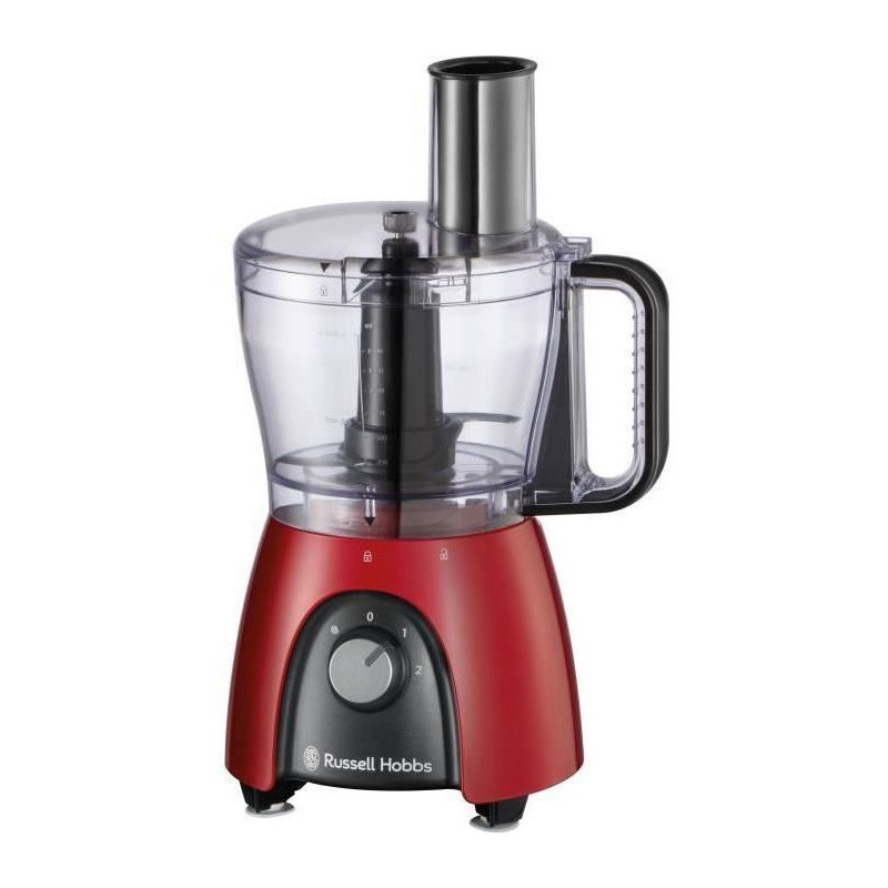 Robot culinaire - RUSSEL HOBBS - Desire Red - 600 W - 2 vitesses + pulse - Rouge
