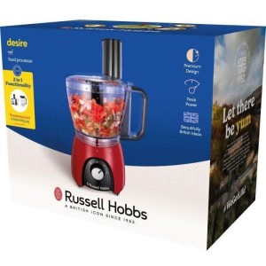 Küchenmaschine – RUSSEL HOBBS – Desire Red – 600 W – 2 Geschwindigkeiten + Puls – Rot