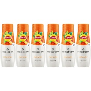 Concentrés SODASTREAM - Lot de 6 concentrés Lipton Ice Tea - Jusqu'a 54L de boissons - 440 ml
