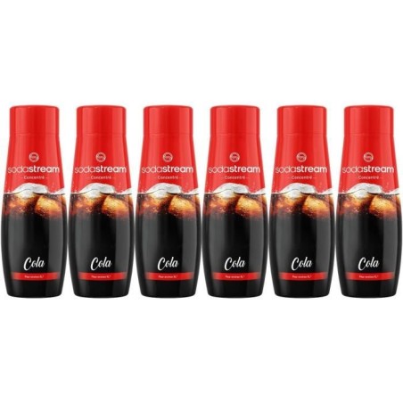 Concentrés SODASTREAM - Lot de 6 concentrés Cola - Jusqu'a 54L de boissons - 440ml