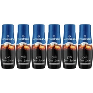 Concentrés SODASTREAM - Lot de 6 concentrés Cola sans sucres - Jusqu'a 54L de boissons - 440ml