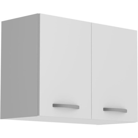 Oslo High Cabinet 2 Türen - Weiß - L 80 x D 36 x H 58 cm