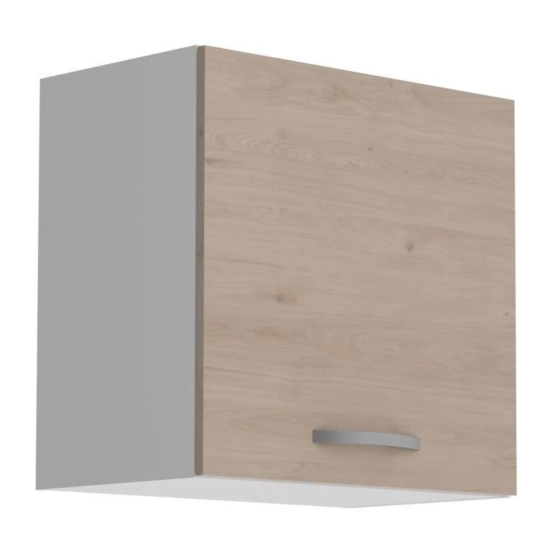 OSLO Meuble haut 1 porte - Décor Chene Jackson - L 60 x P 36 x H 58 cm