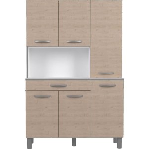 Oslo Buffet 120 cm - 1 Schublade und 6 Türen - L 120 x D 40 x H 185 cm - Chene Farbe