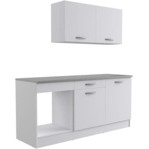 Komplette Oslo Kitchen - L 180 cm - Mat White - Arbeitsplan enthalt...