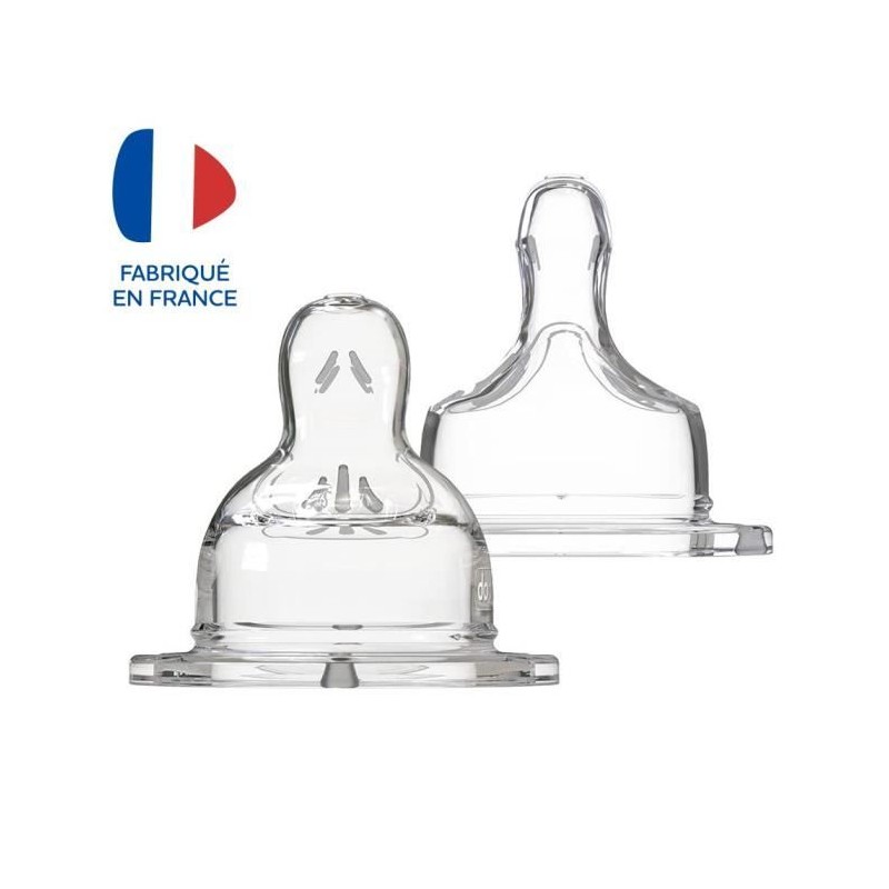 DODIE 2 Teat Sensation + flat wide neck +18 months silicone flow +18 months