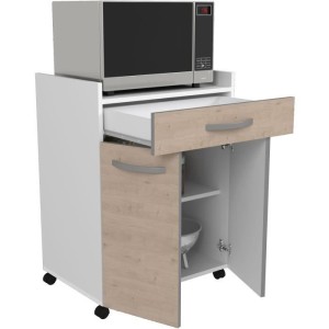 Oslo serviert 60 cm - 1 Schublade und 1 Tür - L 60 x D 44 x H 81 cm - Chene Farbe