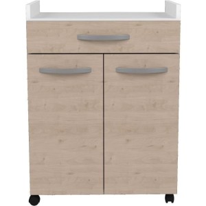 Oslo serviert 60 cm - 1 Schublade und 1 Tür - L 60 x D 44 x H 81 cm - Chene Farbe