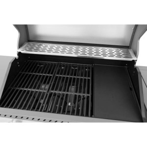Gasgrill - COOKING BOX - BRISBANE - Edelstahlküche - 142 X 57 X 112 cm - Grau