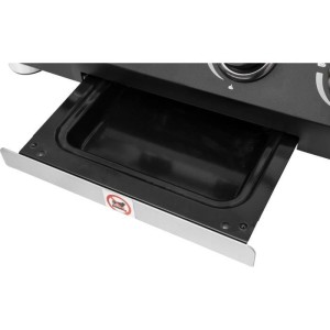 COOKING BOX Plancha a gaz PALMA - 4 feux - 10kW - 69x51x35 cm - Surface de cuisson: 62x35 cm - Noir