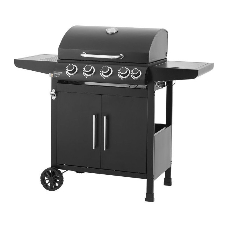 Gasgrill - Paarl - 4 Brenner - Hauptgrillfläche: 60 x 42 cm - Warmhalterost - Stahl