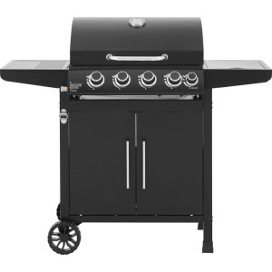 Barbecue a gaz - Paarl - 4 brûleurs - Surface de cuisson principal : 60 x 42 cm - Grille de maintien au chaud - Acier