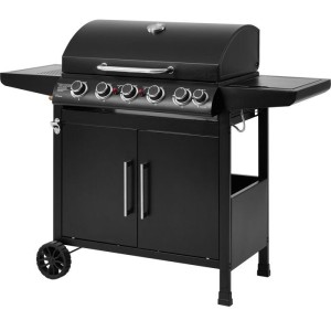 Barbecue a gaz - Cookingbox - Paarl - 5 brûleurs - Surface de cuisson : 70 x 42 cm - Grille de cuisson en acier