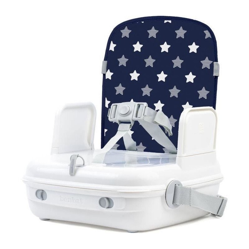 Baby booster seat for dining table - BENBAT - Portable and washable - Easy to fold - Adjustable safety harness - Navy